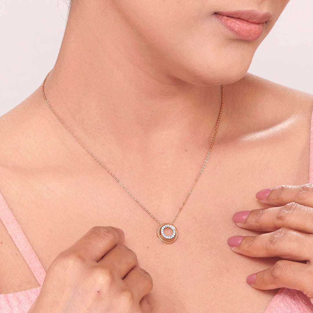 Glow Sphere Gold Modern Necklace for Women