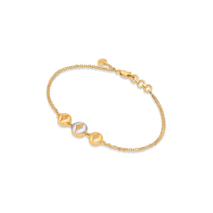 Soft Arc Gold Flexible Bracelet for Women