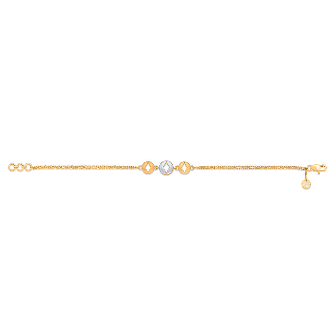 Soft Arc Gold Flexible Bracelet for Women