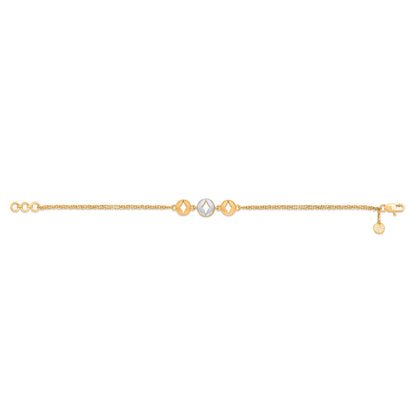 Soft Arc Gold Flexible Bracelet for Women
