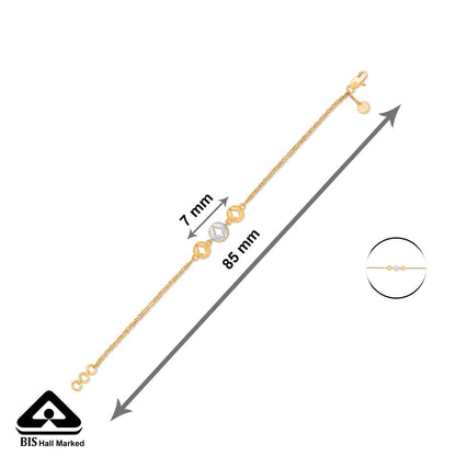 Soft Arc Gold Flexible Bracelet for Women