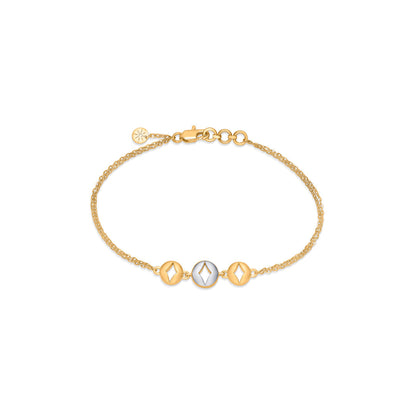 Soft Arc Gold Flexible Bracelet for Women