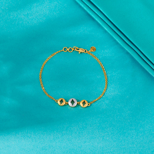 Soft Arc Gold Flexible Bracelet for Women