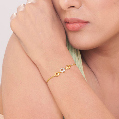 Soft Arc Gold Flexible Bracelet for Women