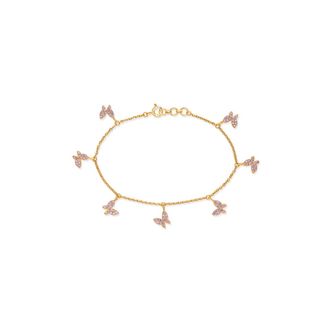 Feather Flight Gold Charm Bracelet for Women