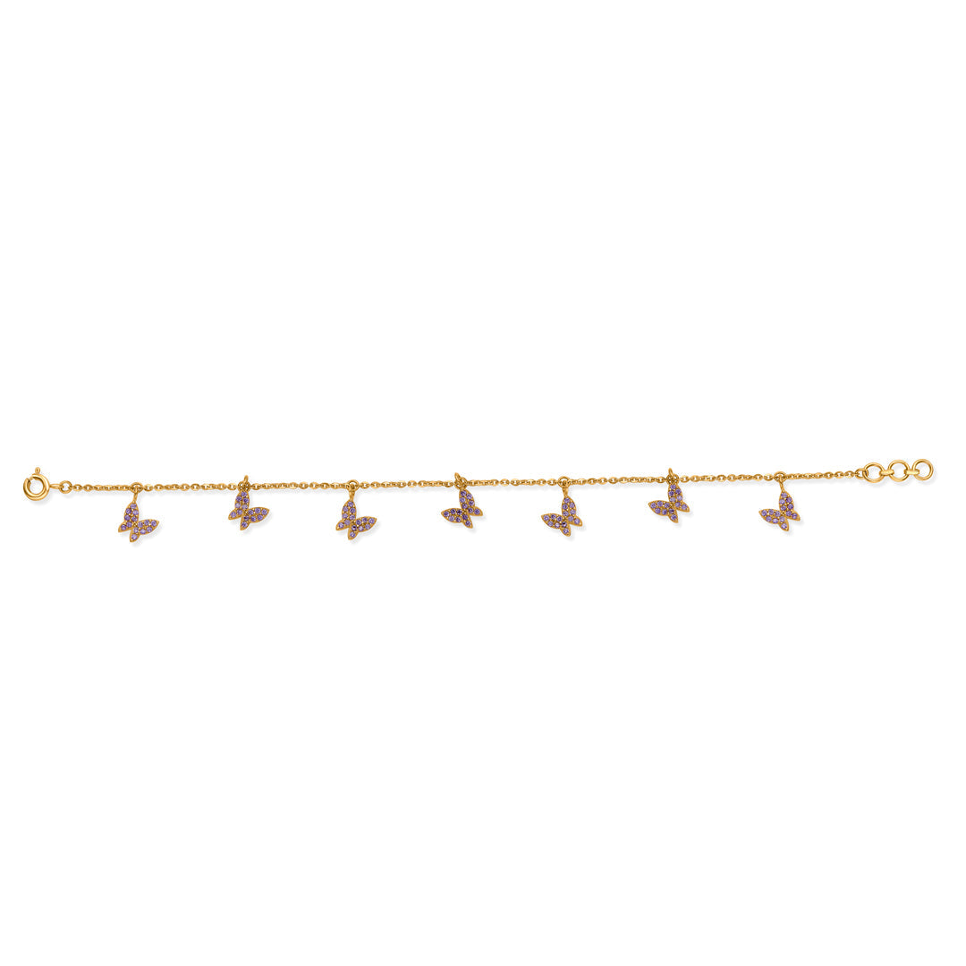Feather Flight Gold Charm Bracelet for Women