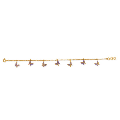 Feather Flight Gold Charm Bracelet for Women