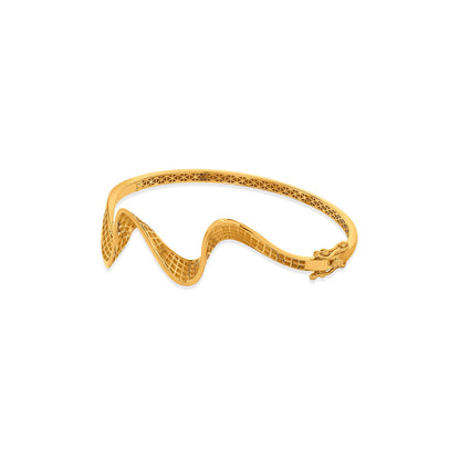 Halo Curve Gold Oval Bracelet for Women