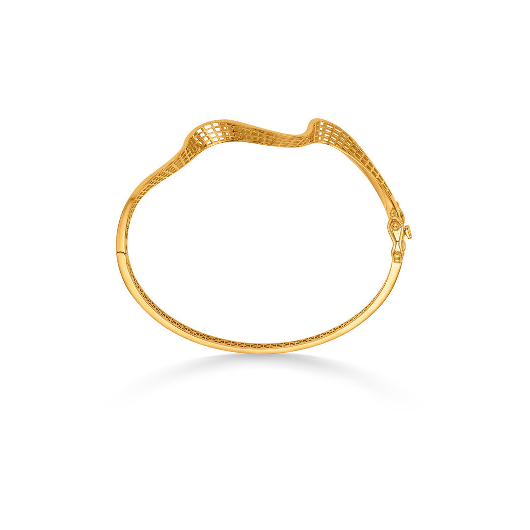 Halo Curve Gold Oval Bracelet for Women