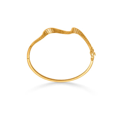 Halo Curve Gold Oval Bracelet for Women
