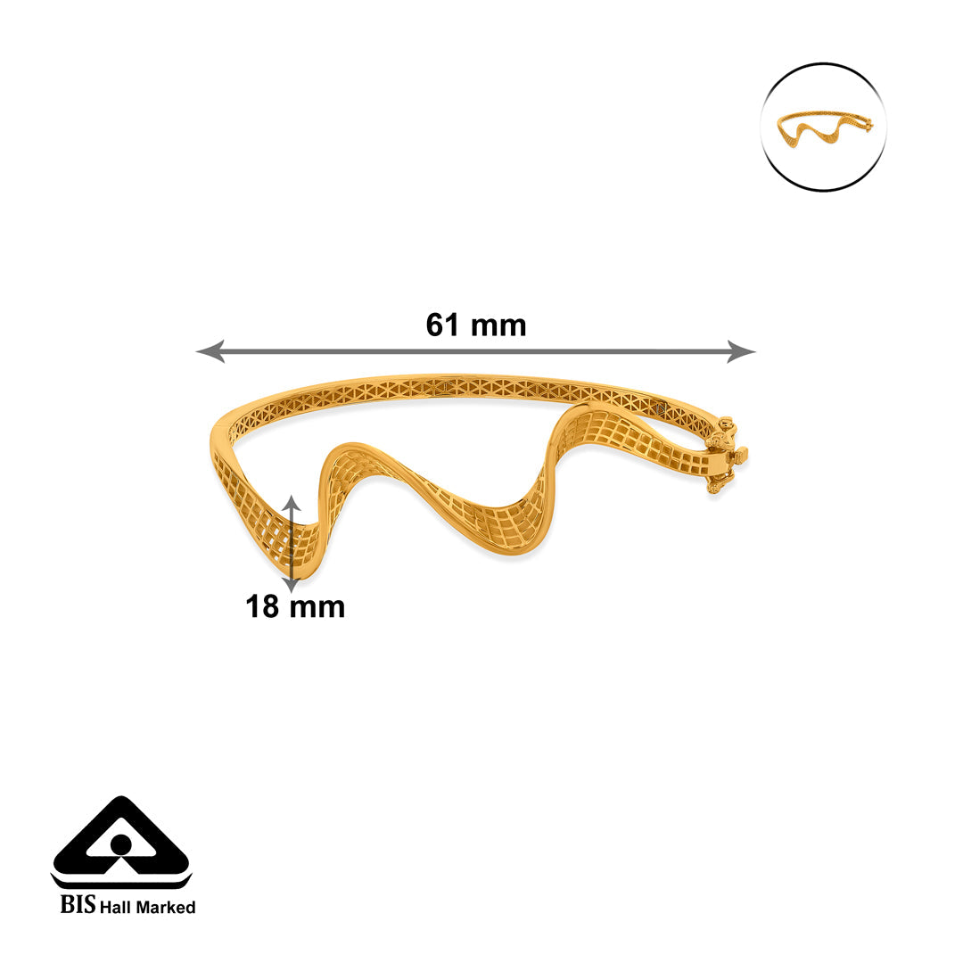 Halo Curve Gold Oval Bracelet for Women
