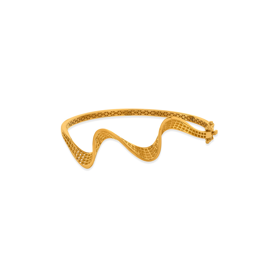 Halo Curve Gold Oval Bracelet for Women