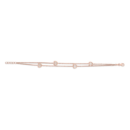 Sweetheart Link Gold Flexible Bracelet for Women