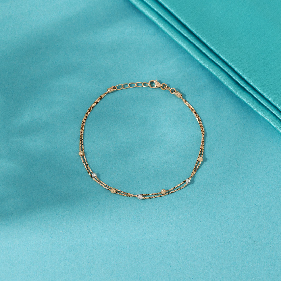Stacked Shine Gold Flexible Bracelet for Women