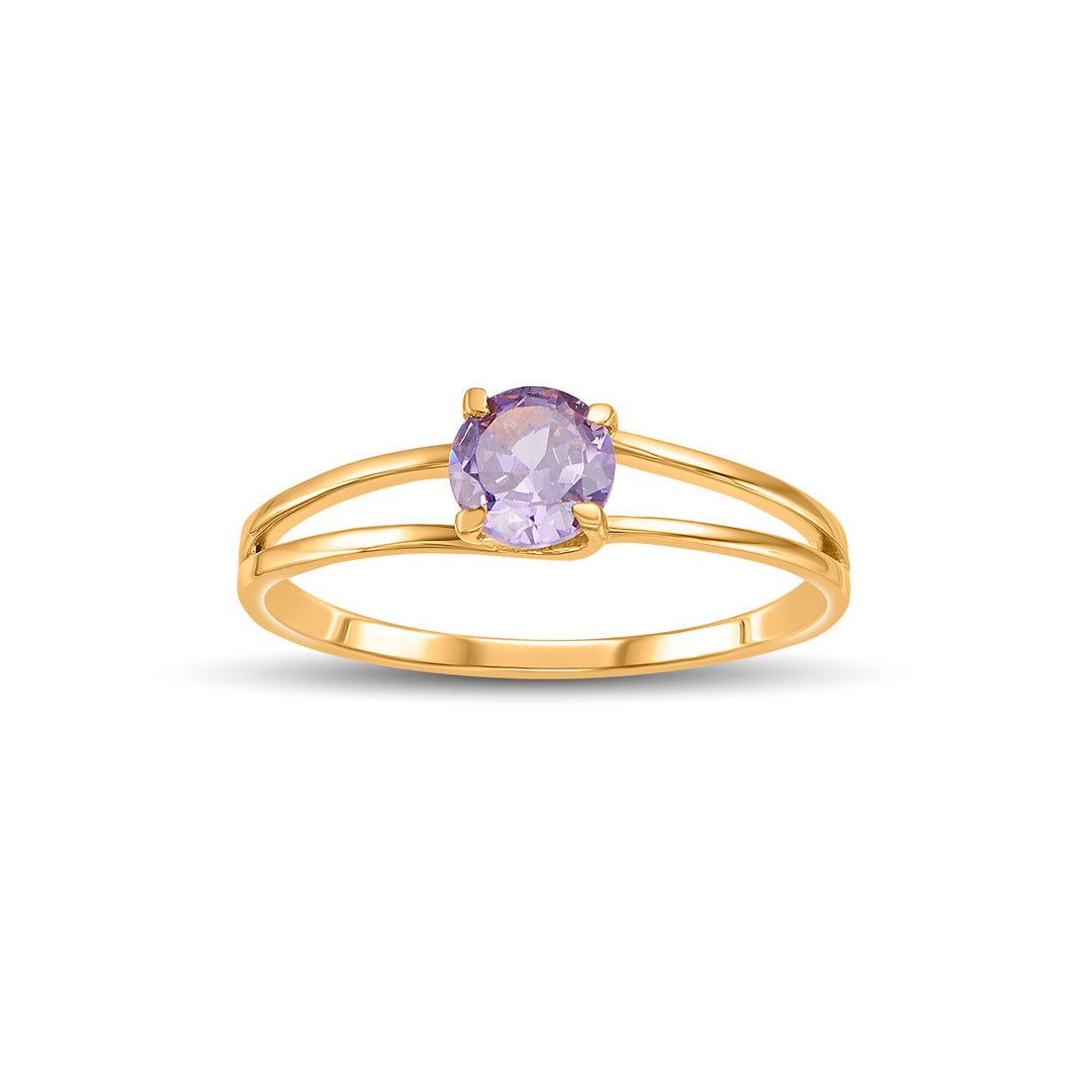 Lavender Glow Gold Casual Ring for Women