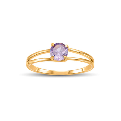 Lavender Glow Gold Casual Ring for Women