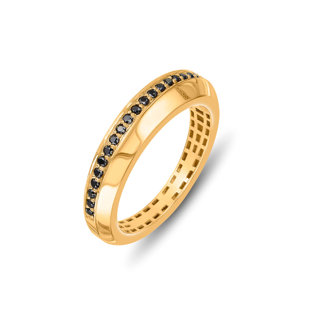 Noir Line Gold Fashion Ring for Women