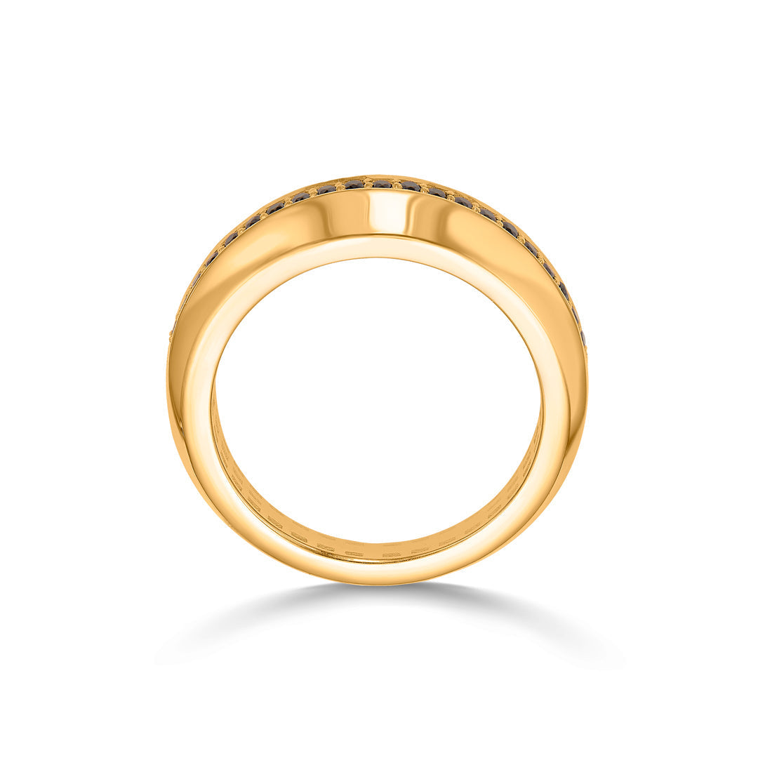 Noir Line Gold Fashion Ring for Women
