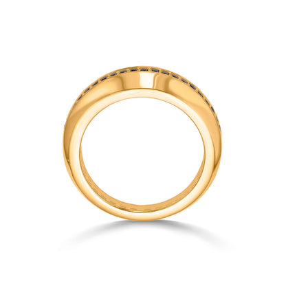 Noir Line Gold Fashion Ring for Women