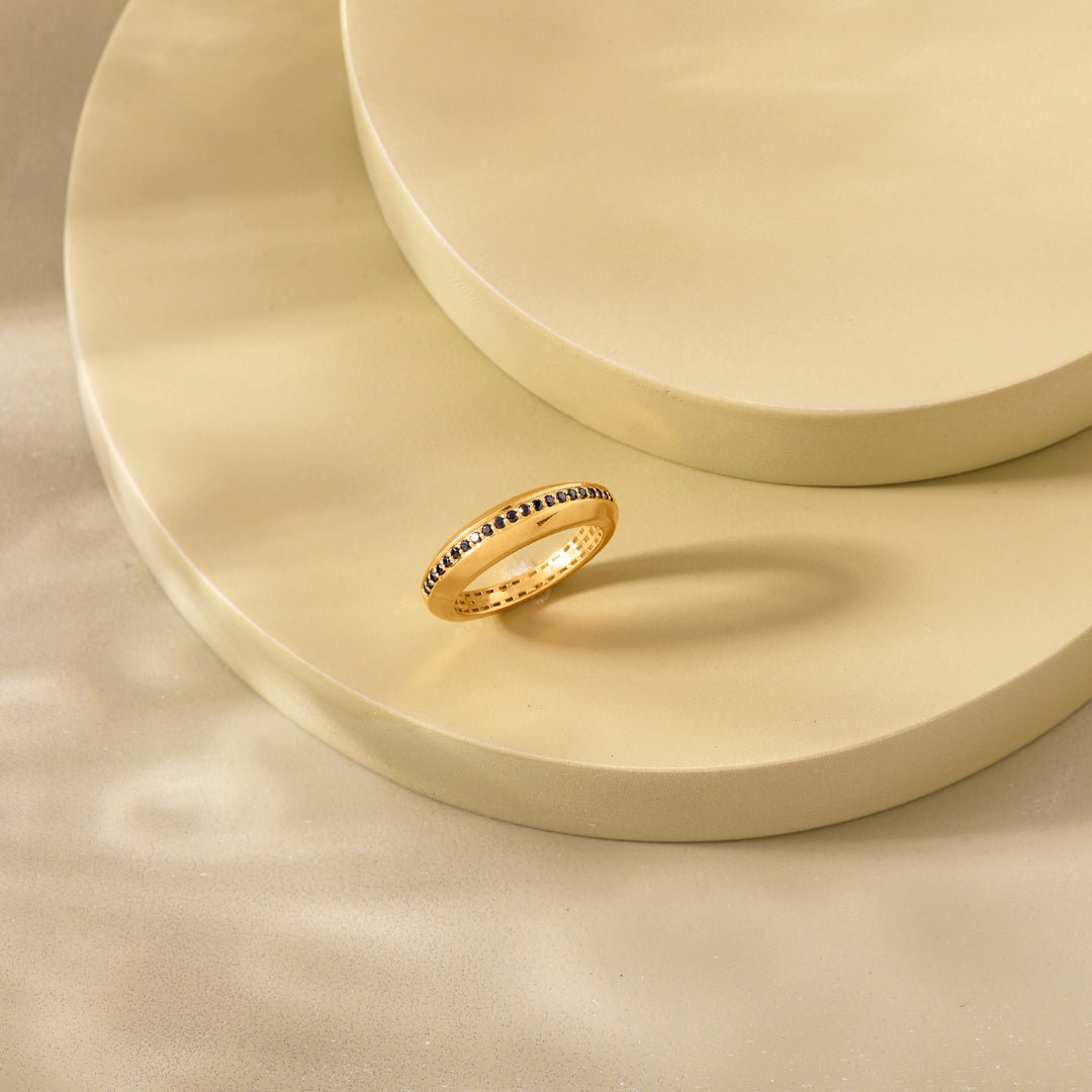 Noir Line Gold Fashion Ring for Women