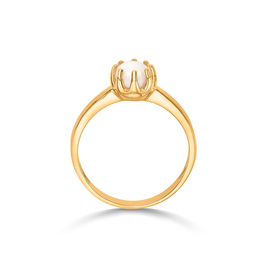 Pearl Gleam Gold Pearl Ring for Women