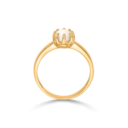 Pearl Gleam Gold Pearl Ring for Women