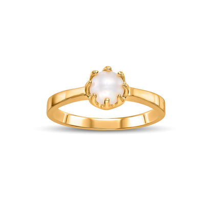 Pearl Gleam Gold Pearl Ring for Women
