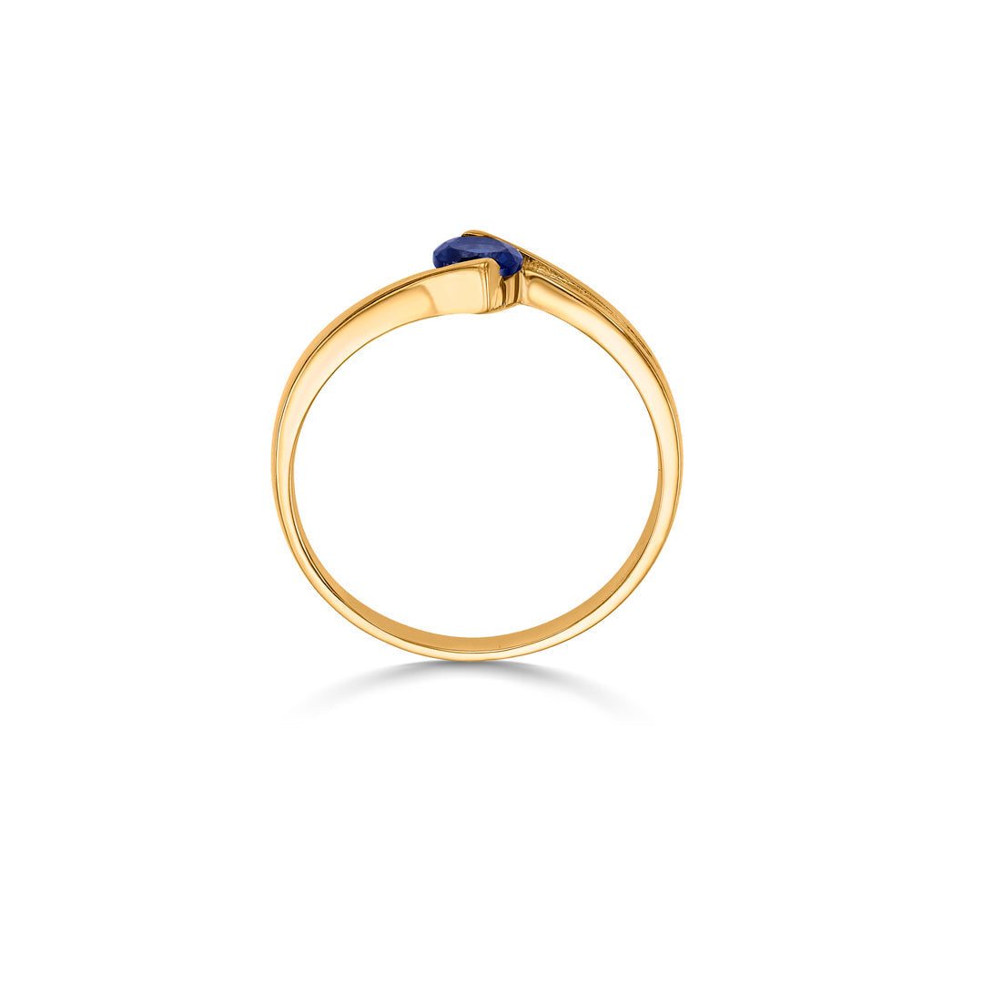 Azure Spark Gold Casual Ring for Women