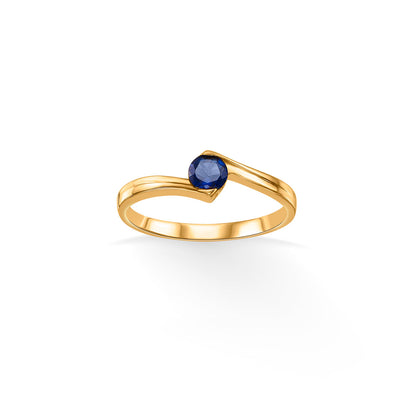 Azure Spark Gold Casual Ring for Women