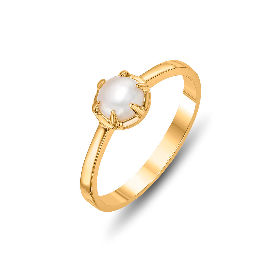 Coastal Pearl Gold Pearl Ring for Women