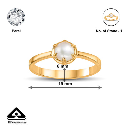 Coastal Pearl Gold Pearl Ring for Women