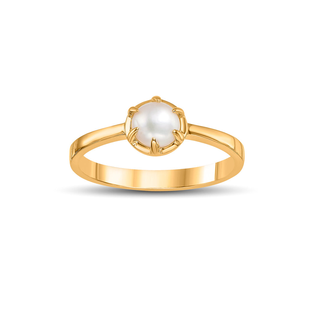 Coastal Pearl Gold Pearl Ring for Women