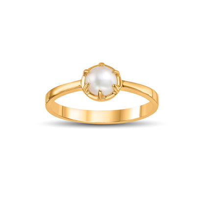 Coastal Pearl Gold Pearl Ring for Women