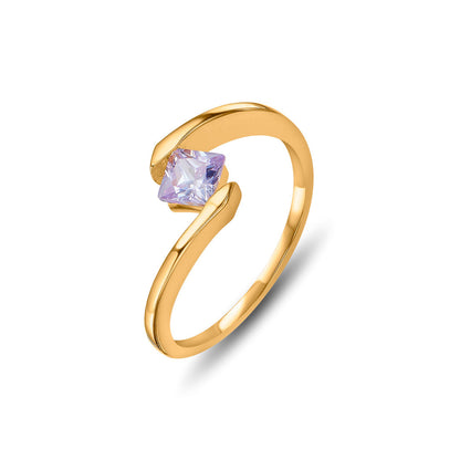 Radiant Link Gold Casual Ring for Women