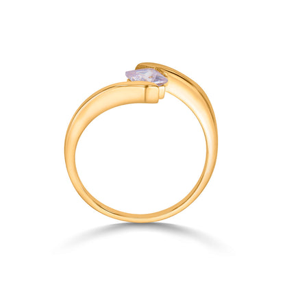 Radiant Link Gold Casual Ring for Women