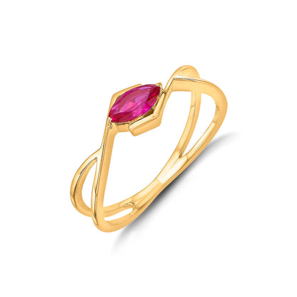 Prism Glow Gold Casual Ring for Women