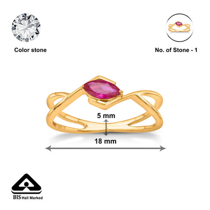 Prism Glow Gold Casual Ring for Women