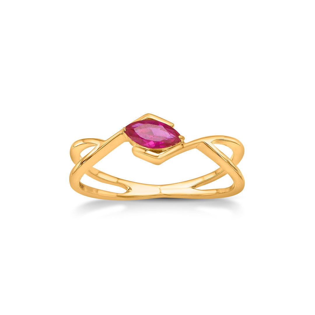 Prism Glow Gold Casual Ring for Women