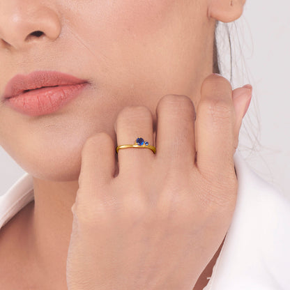 Power Glow Gold Casual Ring for Women