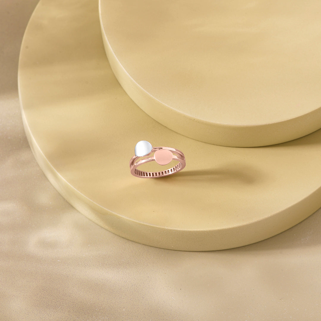 Twin Bond Gold Fashion Ring for Women