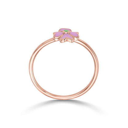 Rosé Blossom Gold Casual Ring for Women