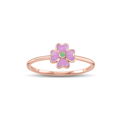 Rosé Blossom Gold Casual Ring for Women