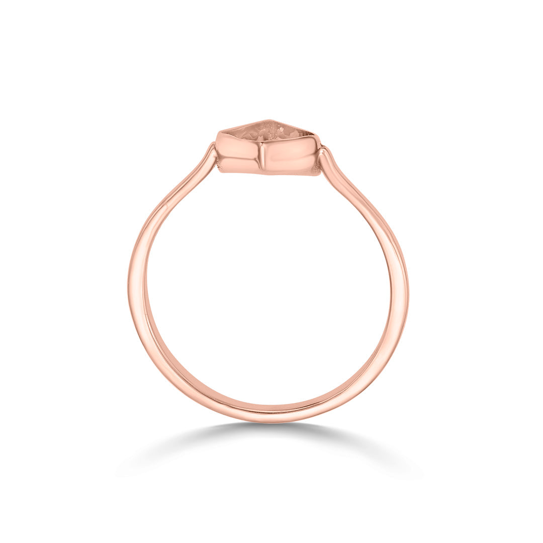 Sharp Curve Gold Casual Ring for Women