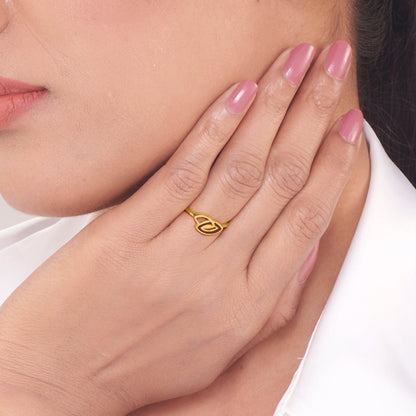 Botanical Knot Gold Fashion Ring for Women