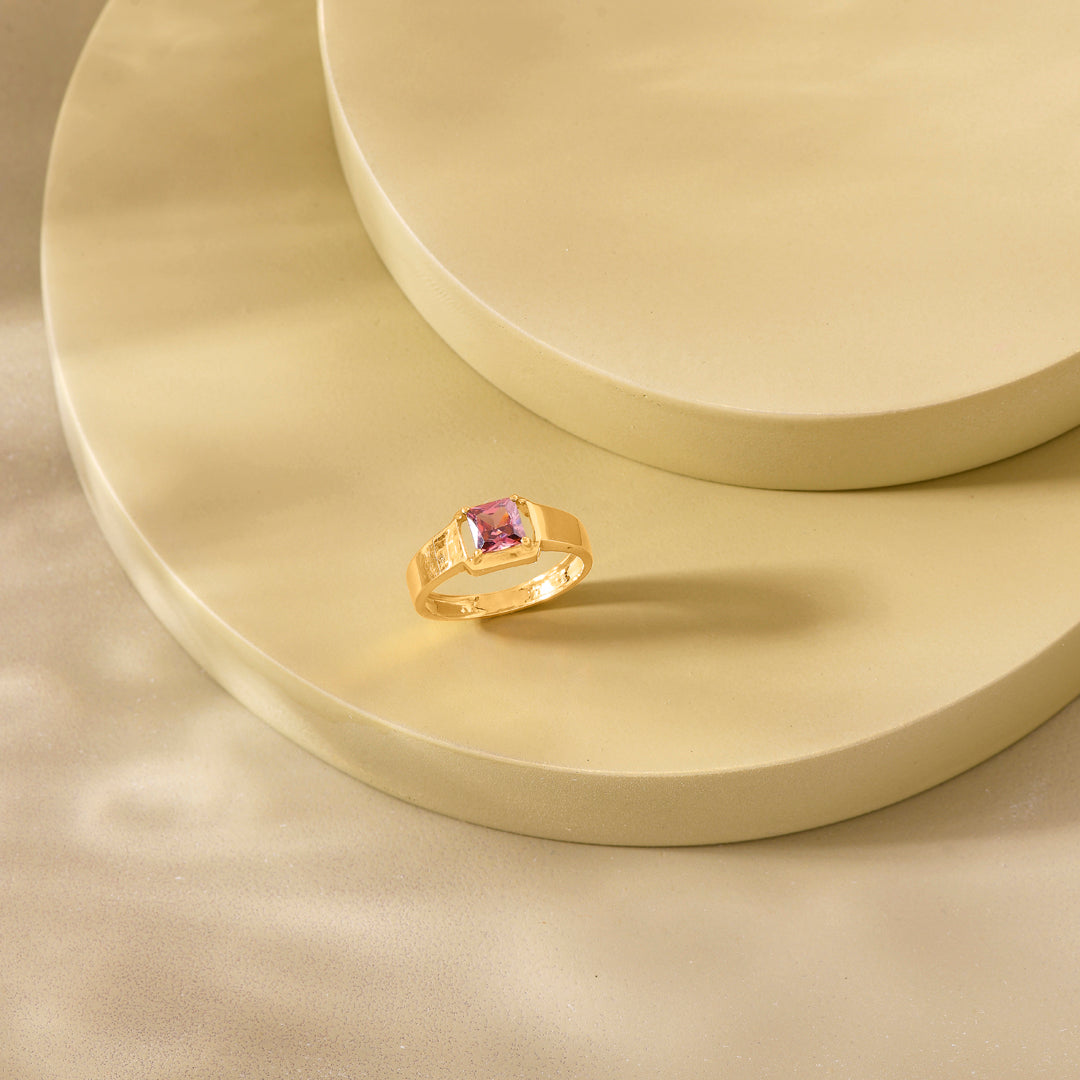 Rosé Bloom Gold Fashion Ring for Women