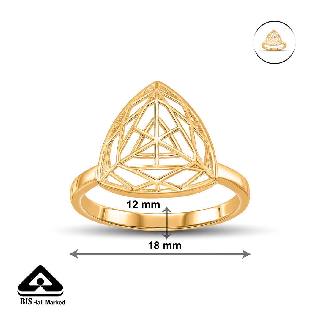 Delta Glow Gold Fashion Ring for Women