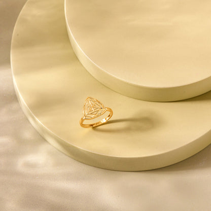 Delta Glow Gold Fashion Ring for Women