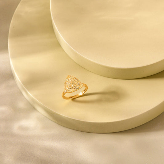Delta Glow Gold Fashion Ring for Women