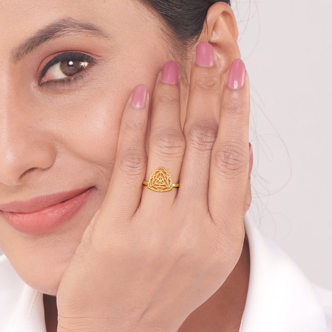 Delta Glow Gold Fashion Ring for Women