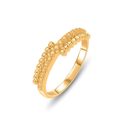 Spiral Bold Gold Fashion Ring for Women